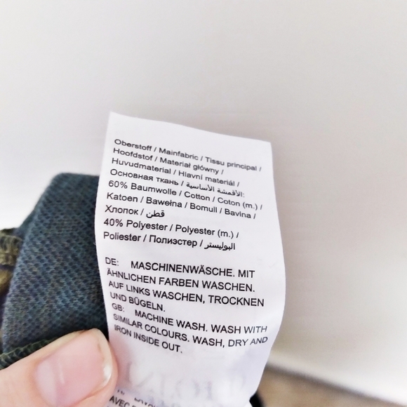 Studio Untold Green and Blue Abstract Print Pants - Picture 6 of 6